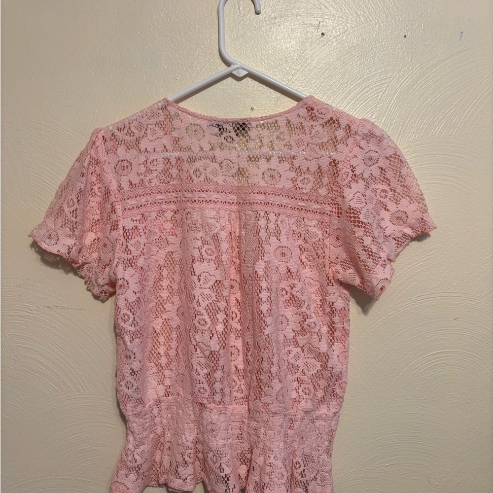 Nine West Blush Lace Blouse - Picture 9 of 9